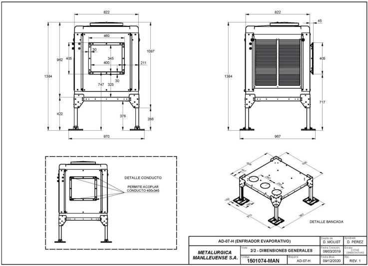 AD-07-H-100-008S Evaporative Cooler