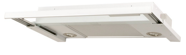  392-14 EC Slimline White COOKERHOOD, integrated in cupboard (600 mm) EC Timer