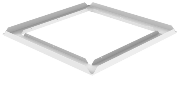 CFC-AF-557x557-T600-SW. Adapter frame 557mm square, metal plate ceiling, T-bar raster 600