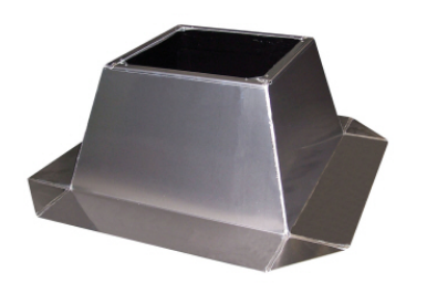 FDS 355/400 flat roof socket from seawater resistant aluminium. Supplied ready for assembly with insulation to 100°C