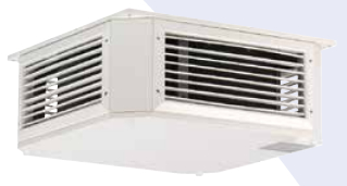 FBA H1 623, LPHW Air Heater 21.1kW (Top entry, horizontal discharge), 600x600mm for rooms 2.5m high