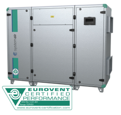 Topvex SC06 R-CAV heat exchanger with no heater, constant air volume control. 3,025m³/h