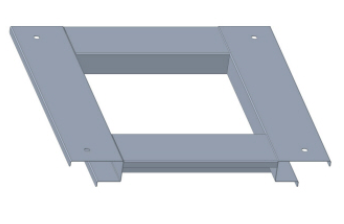 TRF-DVV 800 Robust transition frame, for mounting on discontinued roof sockets DVV so that the current DVV/DVG fans can replace older family DVV