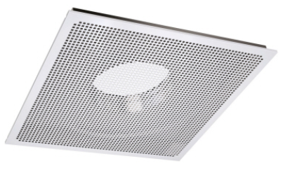 TSF-400 perforated exhaust diffuser for ceiling installation, steel, white RAL9010 Gloss 30%.