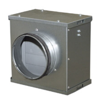VKK-200 Back draft damper. Plastic louver shutter with steel box for 200mm cicular horizontal ducts