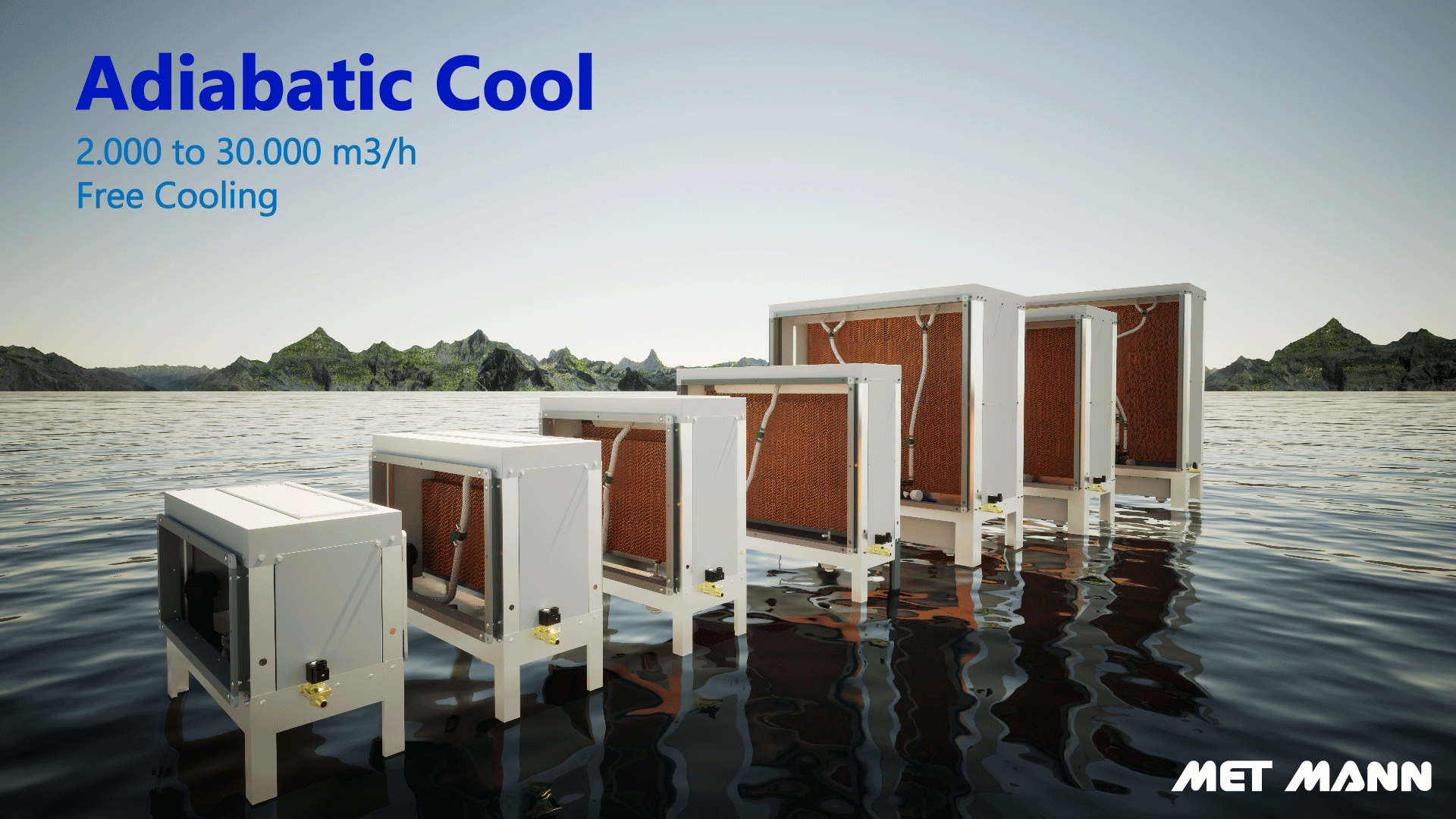 Adiabatic humidifiers from 2.000 to 30.000 m3/h
