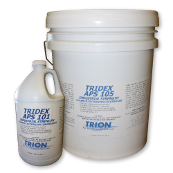 Tridex APS Detergent fluid for cleaning electrostatic collector cells.  5 (US) gallon of 1:10 solution. 