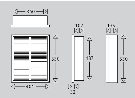 CQAC-4800 4.8kw 230v ~ 1ph recessed wall mounted fan heater