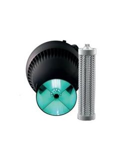 Airius PureAir Black, Model 10/S/PA/5" (Short) PHI Destratification fan with PHI UV air purification for ceiling heights 2.5 - 4m. 540m3/h