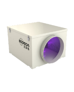 CG/LP-UVc-200-0 Germicidal chamber without fan for 200mm diameter duct with 4 UVc ultraviolet lamps, (No filtration). Ideal for installation in existing air conditioning and ventilation systems.