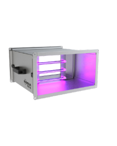 CGR-UVc-5030-0 Germicidal chamber without fan for 500 x 300mm rectangular duct with 6 UVc lamps (no filtration). Ideal for installation in existing air conditioning and ventilation systems.