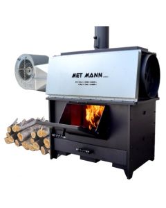 MetMann EPOCOL EP-100-C wood fired heater fired up