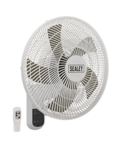 Sealey SWF16WR Wall Fan 3-Speed 16" with Remote Control 230V 