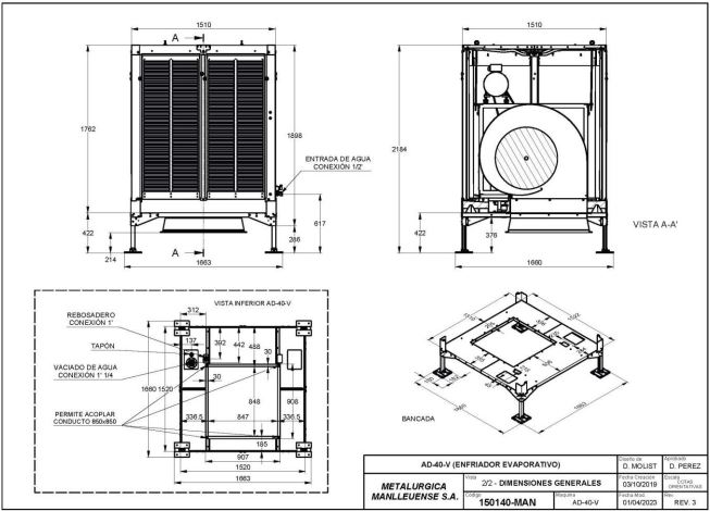 AD-40-V-100-040S Evaporative cooler 