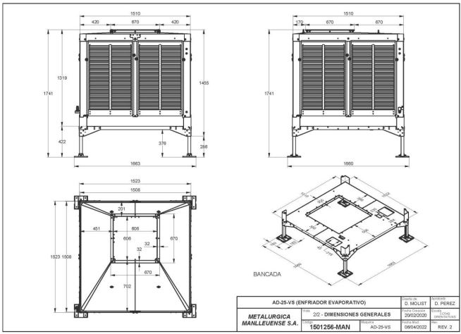 AD-25-VS-100-040S Evaporative cooler
