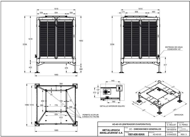 AD-40-VS-100-075S Evaporative cooler 