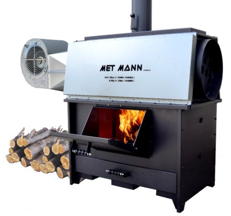 EP-100-C 100kw wood burning space heater with centrifugal fan
