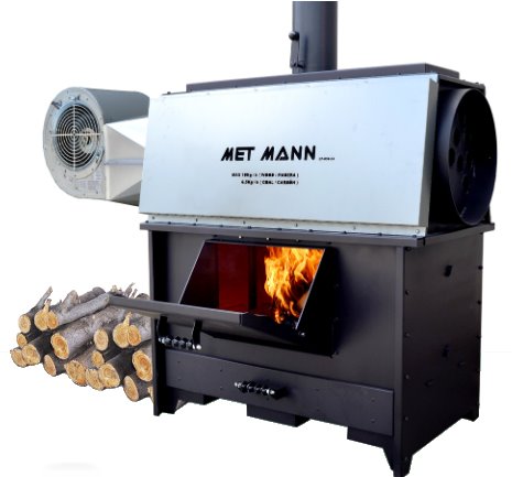 EP-050-C 50kw wood burning space heater with centrifugal fan