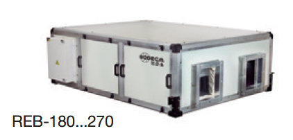 REB-270 2,570m3/h Heat recovery unit with EC technology and built-in bypass