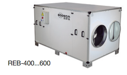 REB-600 5,820m3/h Heat recovery unit with EC technology and built-in bypass