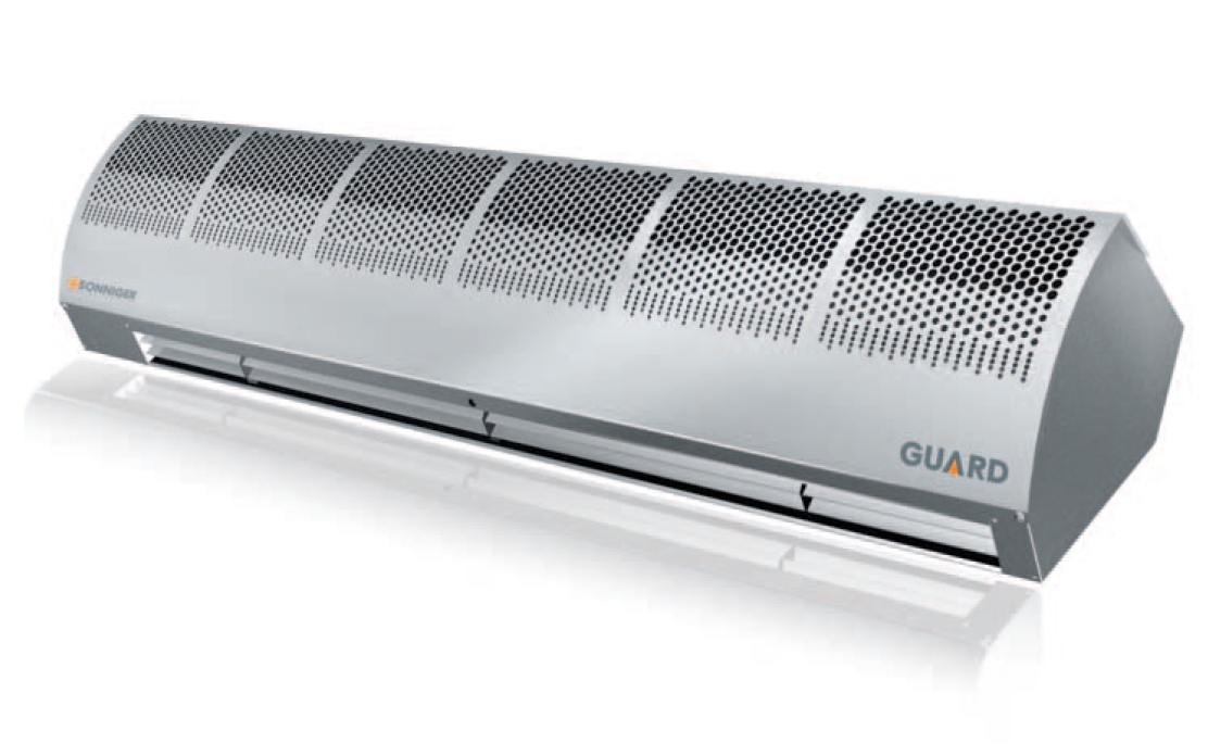 Guard 100E 6kw electrically heated air curtain