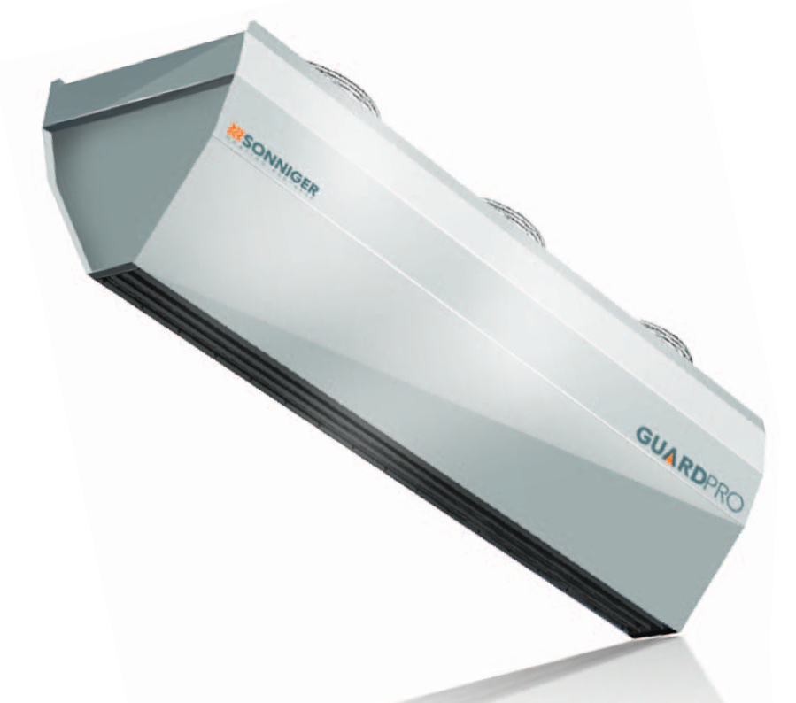 GuardPro 150W  26.2kw LPHW heated industrial air curtain