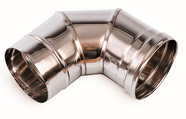 90 degree x 120mm Stainless Steel Elbow