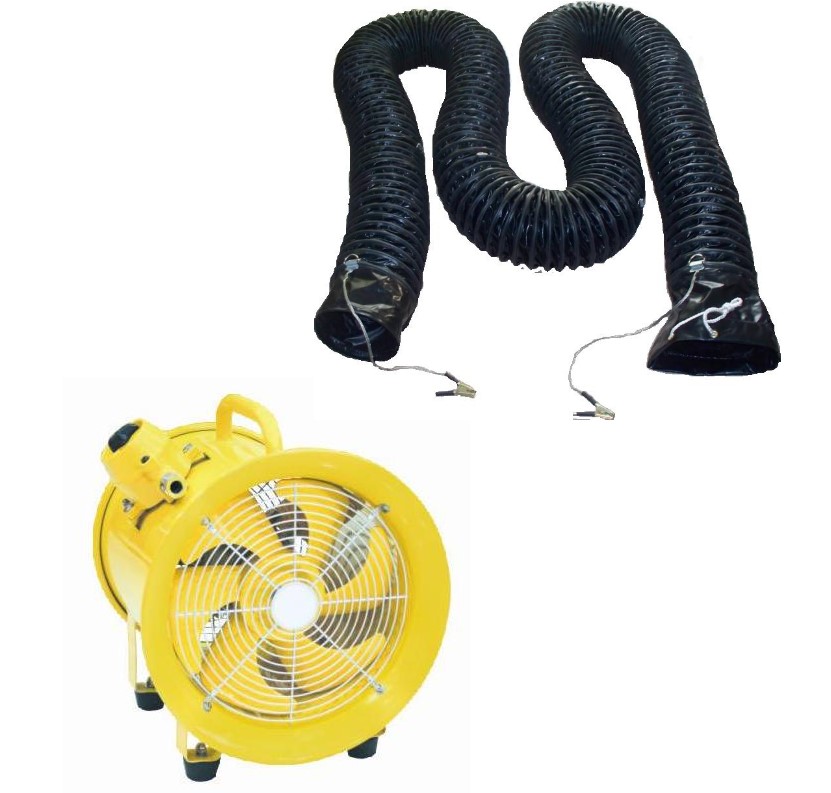 VF250EX 110v Explosion Proof 2560m3/h, 250mm? ventilation fan with 10m Anti static flexi duct