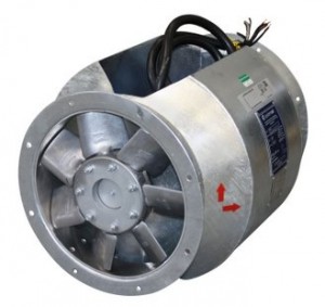 AXCBF-EX ATEX certified bifurcated medium pressure axial 60 Hz fan
