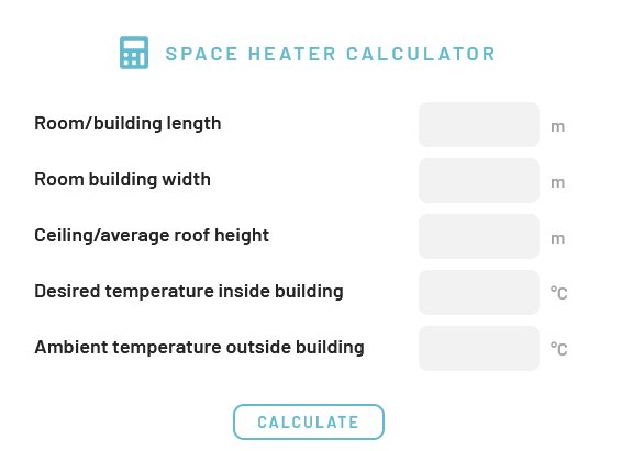 Space heating calculator